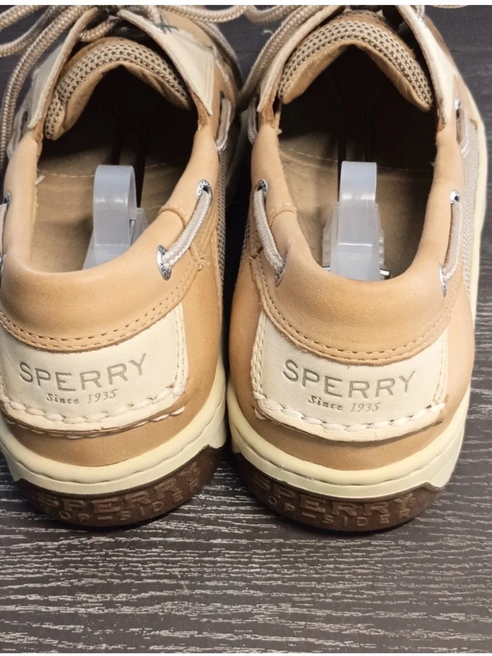 Sperry Billfish Boat Shoes in Tan and Beige